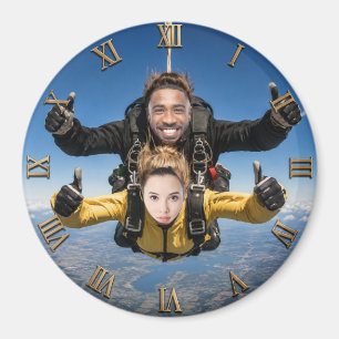 Imán Parachute Jump Photo Gift Skydiving Face Swap