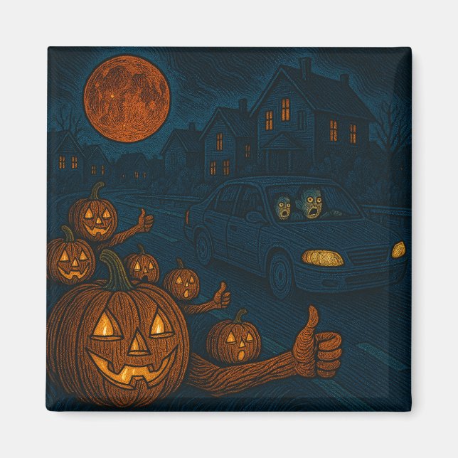 Imán Parada de auto de Halloween (Frente)