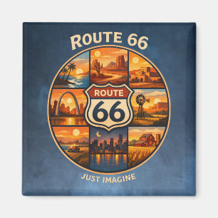 Imán Paradas de ensueño de la Ruta 66 Escenas de viaje
