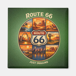 Imán Paradas de ensueño de la Ruta 66 Escenas de viaje