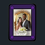 Imán Paraguas morados y corazones .7<br><div class="desc">Un patrón romántico bastante gótico con un fondo morado oscuro, con algunos toques más brillantes: un patrón de paraguas de encaje de 7 paneles con 7 corazones morados, que se combinan de diversas maneras para un aspecto misterioso y romántico. (💜 algunos de ustedes verán también del color púrpura y del...</div>