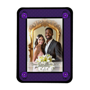 Imán Paraguas morados y corazones .7