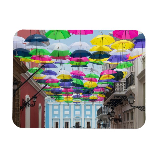Imán Paraguas sobre las calles de San Juan y la mansión (Horizontal)