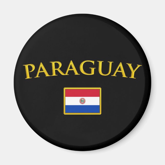 Imán Paraguay Dorado (Frente)