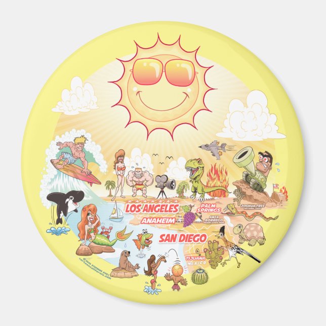 Imán Paraíso costero del sur de California (Frente)