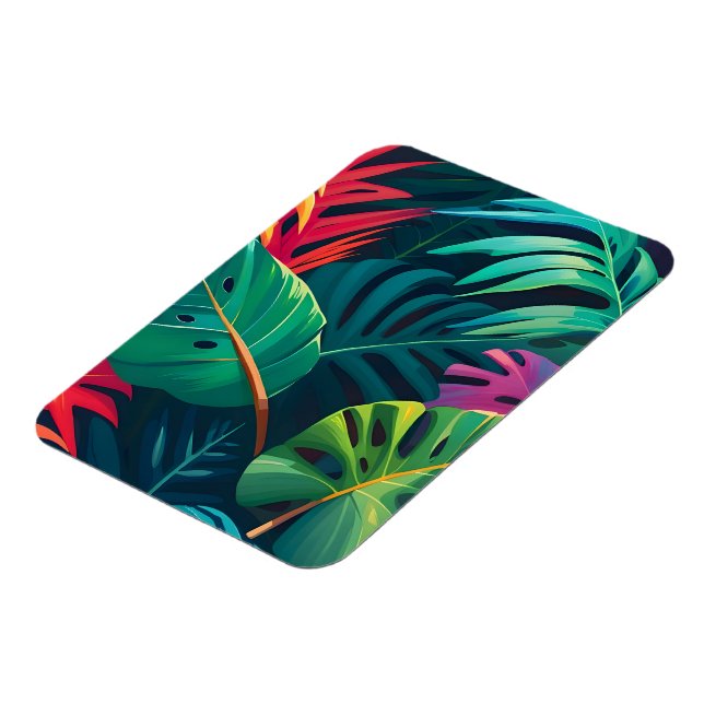 Imán Paraíso de acuarela de follaje tropical (Lado Izquierdo)