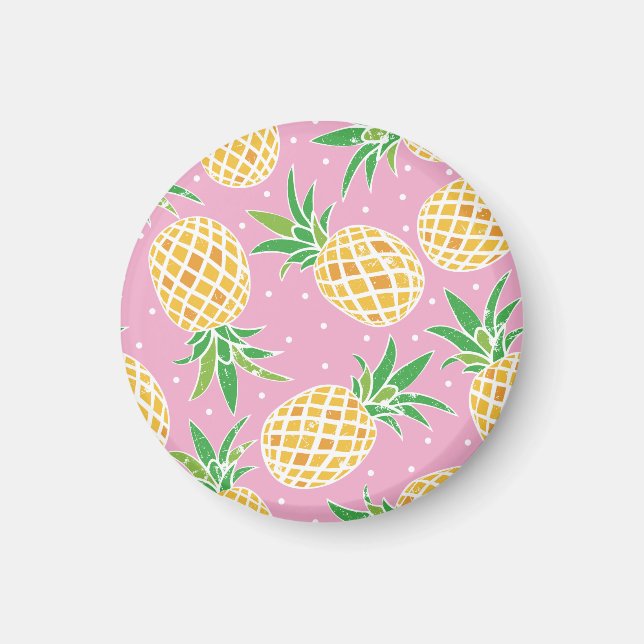 Imán Paraíso de la piña: patrón tropical (Frente)