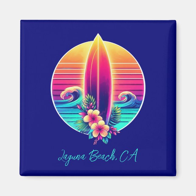 Imán Paraíso de Surfboard Sunset (Frente)