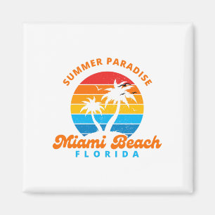 Imán Paraíso de Verano Miami Beach Florida-Sunset-Palms
