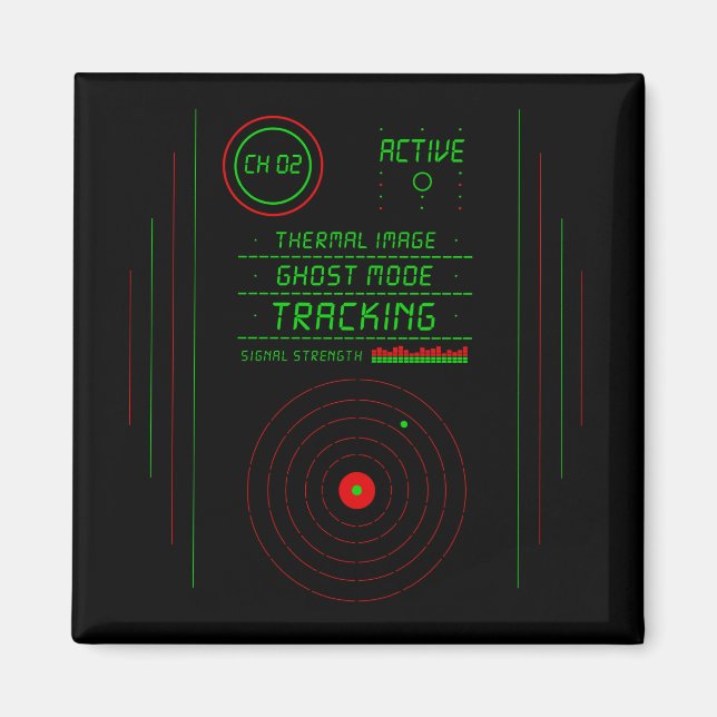 Imán Paranormal Ghost Tracker Radar Display Scanner Art (Frente)