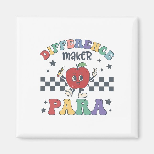 Imán Paraprofesional de maestro para Difference Maker (Frente)