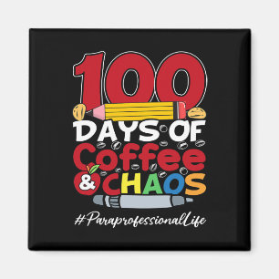 Imán Paraprofesional feliz a las mujeres 100 días de ca