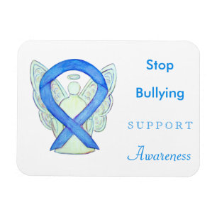 Imán Parar de bullying Awareness Ribbon Angel Magnet