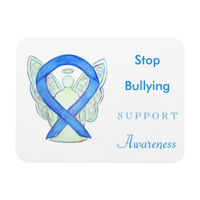 Imán Parar de bullying Awareness Ribbon Angel Magnet (Horizontal)