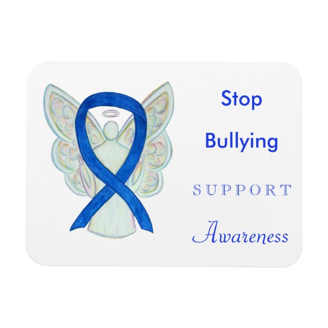 Imán Parar de bullying Awareness Ribbon Angel Magnet (Horizontal)