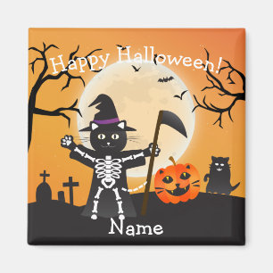 Imán Parca gata de Halloween