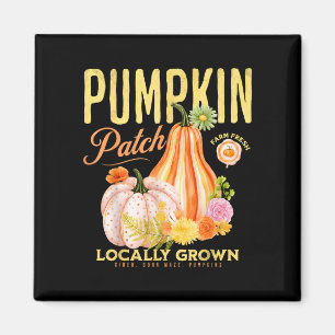 Imán Parche de calabaza vintage otoño halloween mujeres