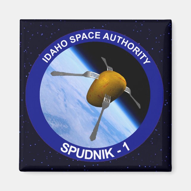 Imán Parche de misión de satélite Idaho Spudnik (Frente)
