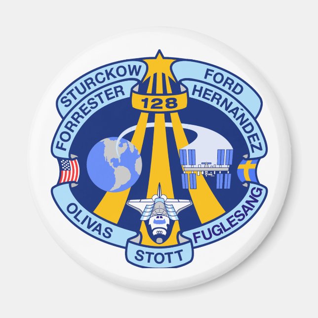 Imán Parche de misión STS-128 (Frente)
