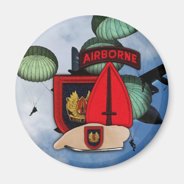 Imán parche de Ops especiales de USSOCOM USASOC Magnet (Frente)