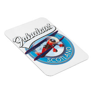 Imán Parche de viaje de estilo retro de Escocia fabulos