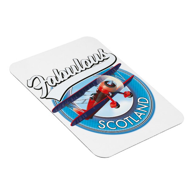 Imán Parche de viaje de estilo retro de Escocia fabulos (Lado Derecho)