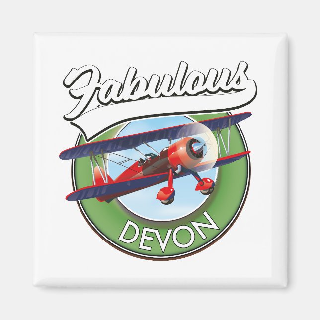 Imán Parche de viaje fabuloso Devon. (Frente)