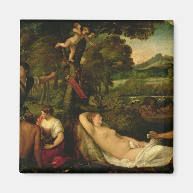 Imán Pardo Venus o Júpiter y Antiope (Frente)