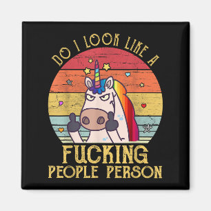 Imán ¿Parece un unicornio de persona extranjera Vint