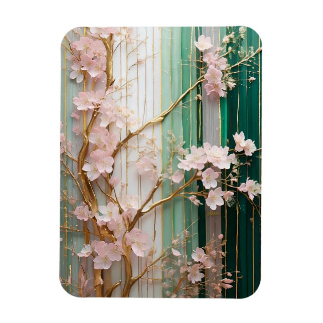 Imán Pared de flores de cerezo en flor  (Vertical)