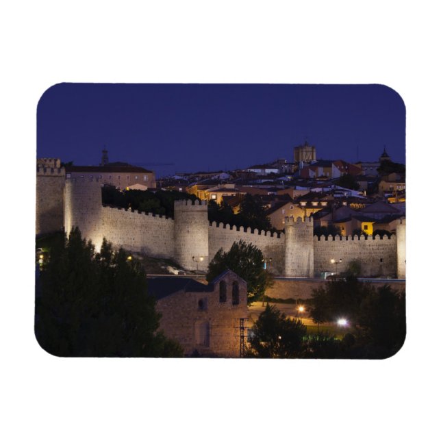 Imán Paredes de pueblo de Los Cuarto Postes, atardecer (Horizontal)