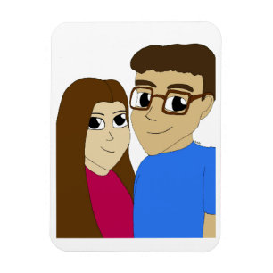 Imán pareja Chibi