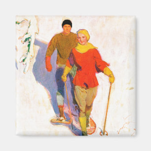 Imán Pareja con zapatos de nieve de McClelland Barclay