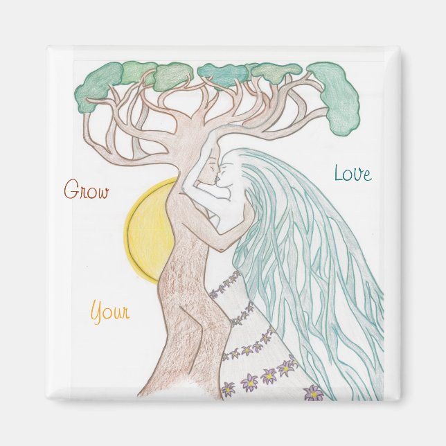 Imán Pareja de árbol de ahogo (Frente)