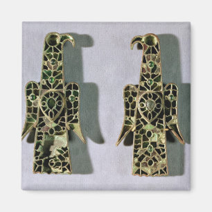 Imán Pareja de broches con forma de águila (metalizado 