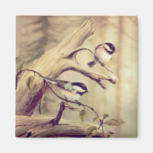 IMÁN PAREJA DE CHICKADEES DE SHARON SHARPE