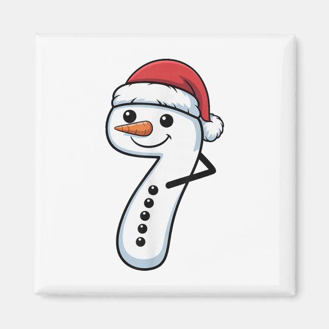 Imán Pareja de muñeco de nieve Navidad Meme coincidente (Frente)