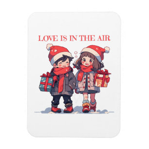 Imán Pareja de Navidad - El amor está en el aire
