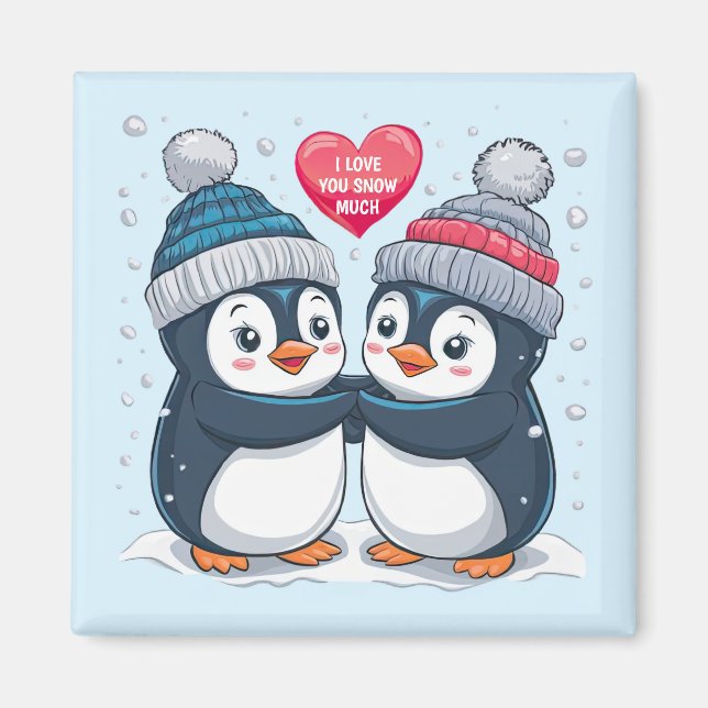 Imán pareja de pingüinos (Frente)