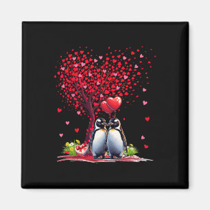 Imán Pareja de pingüinos Cotume árbol del día de San Va
