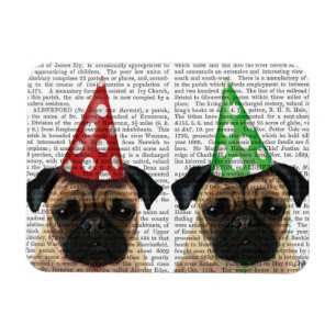 Imán Pareja de Pugs Fiesta
