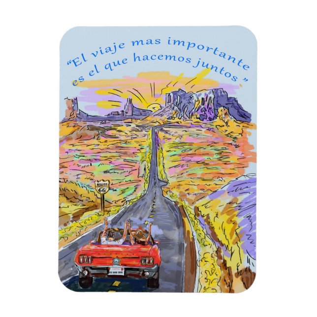 Imán pareja de viaje (Vertical)