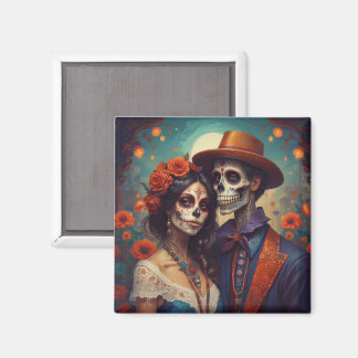 Imán pareja Dia de los Muertos