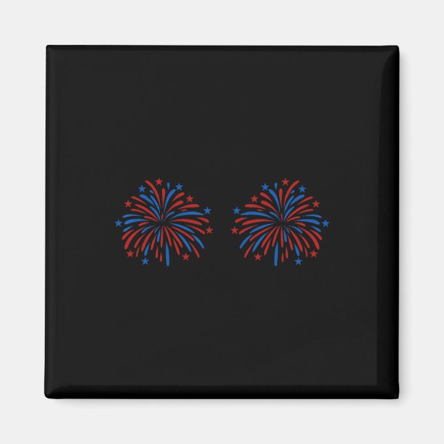 Imán Pareja divertida de fuegos artificiales de EE. UU. (Frente)