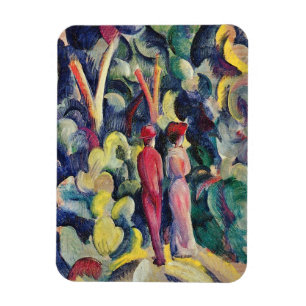 Imán Pareja en la pista forestal por August Macke