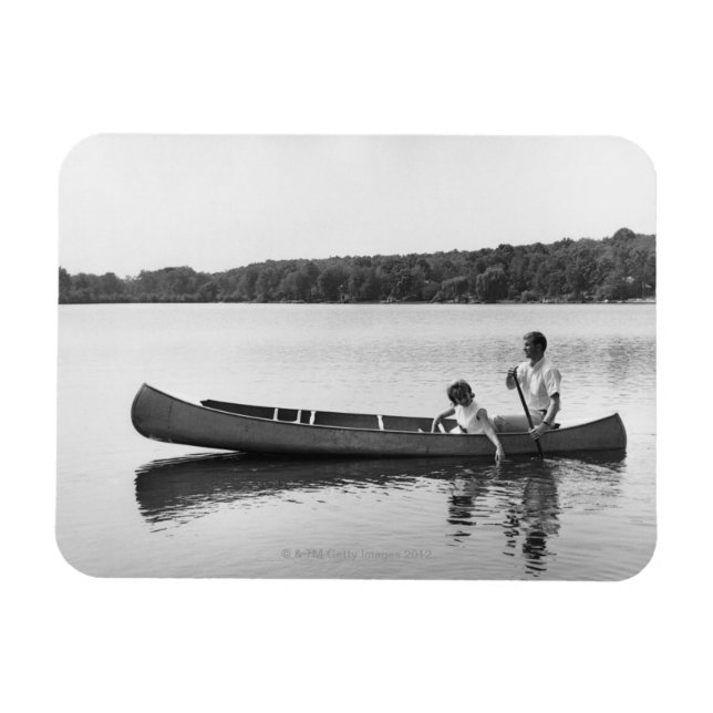 Imán Pareja en una canoa (Horizontal)