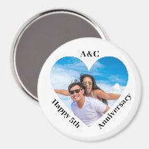 Pareja moderna de quinto aniversario Keepsake Hear