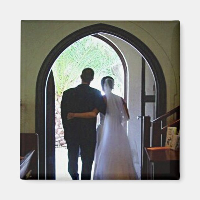 Imán Pareja recién casada deja foto de Personalizado de (Frente)
