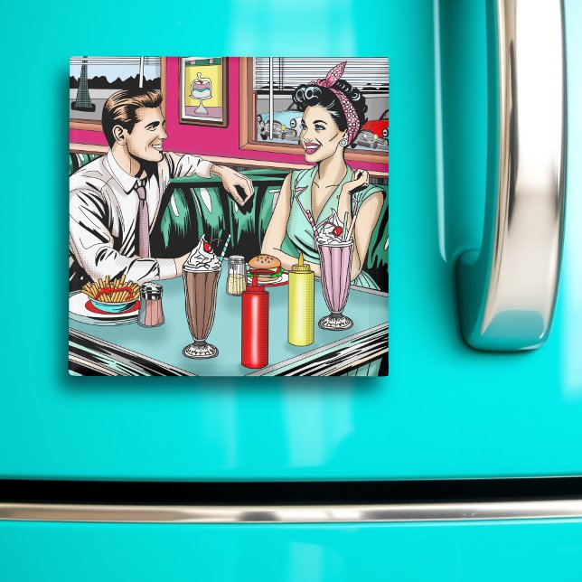 Imán Pareja retro de los años 1950 en Diner (Subido por el creador)