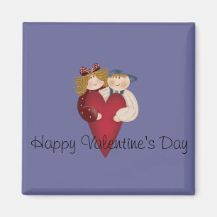Imán Pareja rural Feliz Día de San Valentín